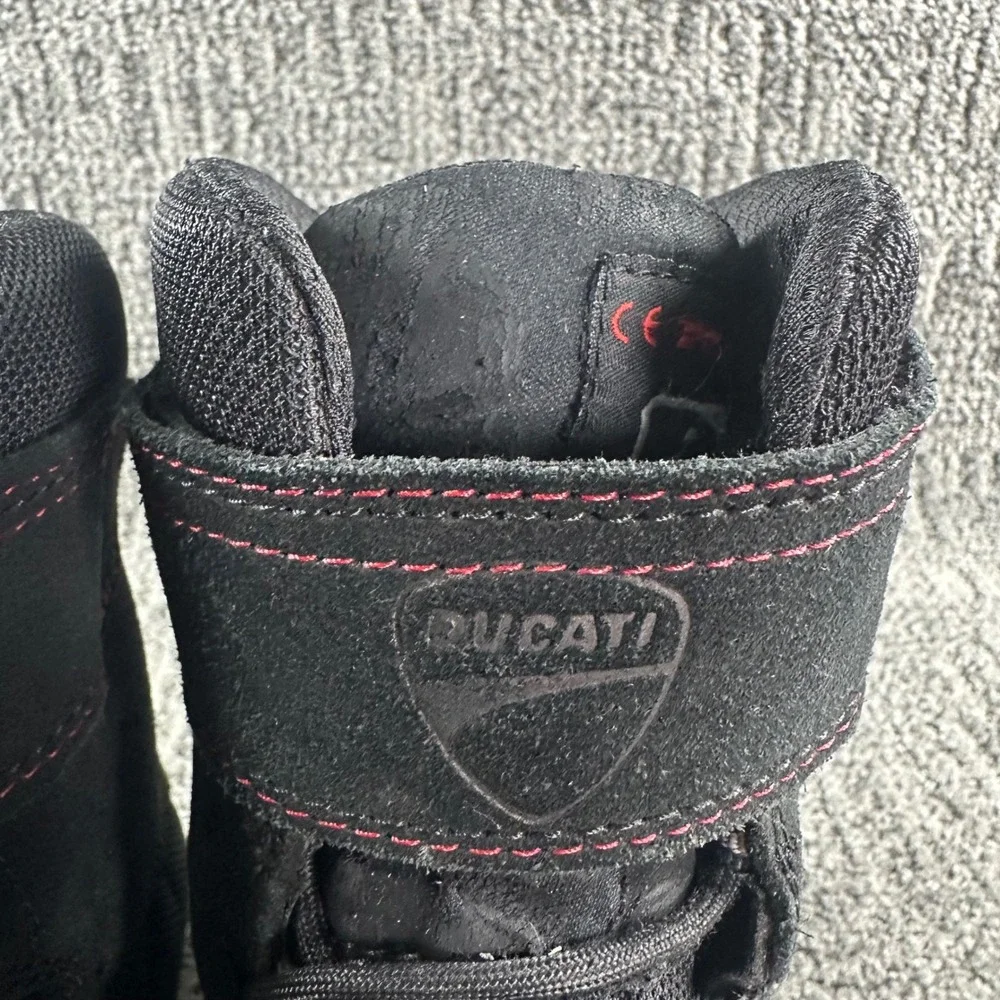 TCX Ducati Company 2 Motorcycle Riding Boots Mens Black 9 US 43 EU 6771W Suede